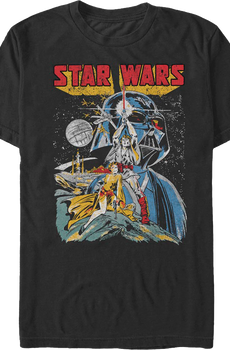 Distressed Episode IV Poster Star Wars T-Shirt