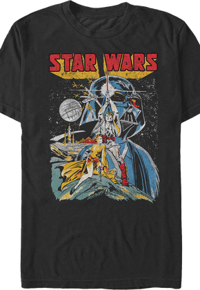 Distressed Episode IV Poster Star Wars T-Shirt