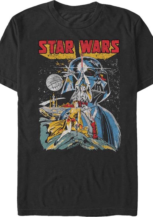 Distressed Episode IV Poster Star Wars T-Shirt - main product image