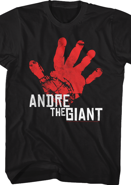 Distressed Handprint Andre The Giant T-Shirt - main product image