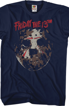 Distressed Hockey Mask Friday the 13th T-Shirt