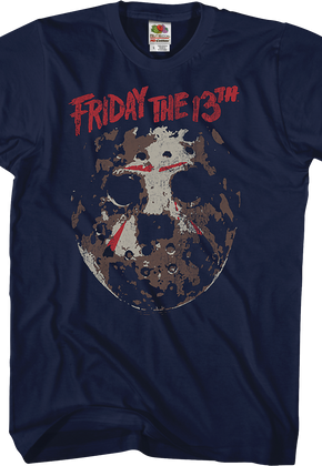Distressed Hockey Mask Friday the 13th T-Shirt