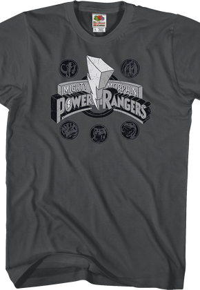 Distressed Logo Mighty Morphin Power Rangers T-Shirt