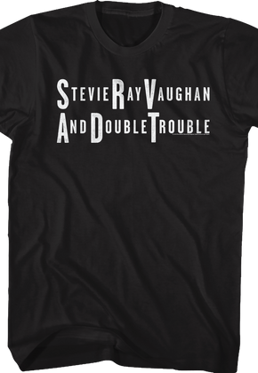 Distressed Logo Stevie Ray Vaughan And Double Trouble T-Shirt
