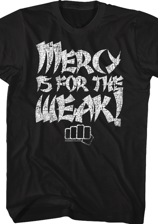 Distressed Mercy Is For The Weak Karate Kid T-Shirt - main product image