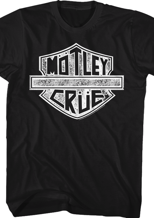 Distressed Motorcycle Logo Motley Crue T-Shirt - main product image