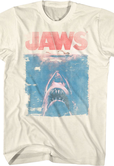 Distressed Movie Poster Jaws T-Shirt