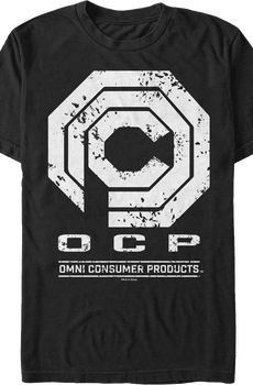Distressed OCP Logo Robocop T-Shirt