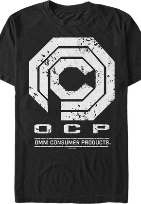 Distressed OCP Logo Robocop T-Shirt