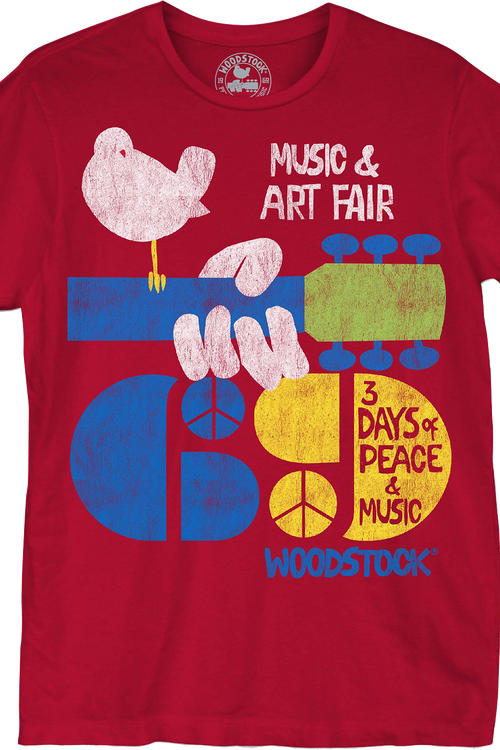 Distressed Poster Woodstock T-Shirtmain product image