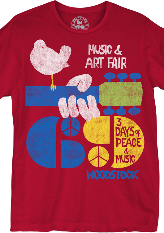 Distressed Poster Woodstock T-Shirt - main product image