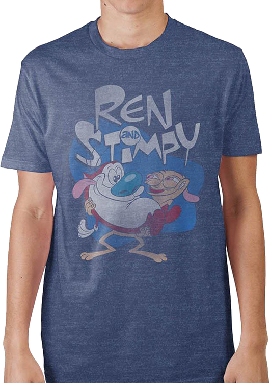 Distressed Ren And Stimpy T-Shirt - main product image