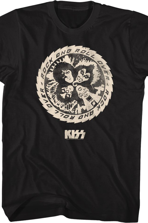 Distressed Rock and Roll Over KISS T-Shirt - main product image