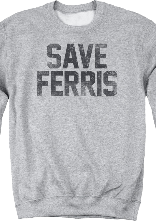 Distressed Save Ferris Bueller Sweatshirt - main product image