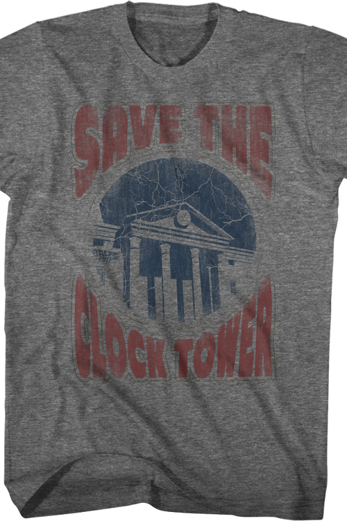 Distressed Save The Clock Tower Back To The Future Shirt - main product image