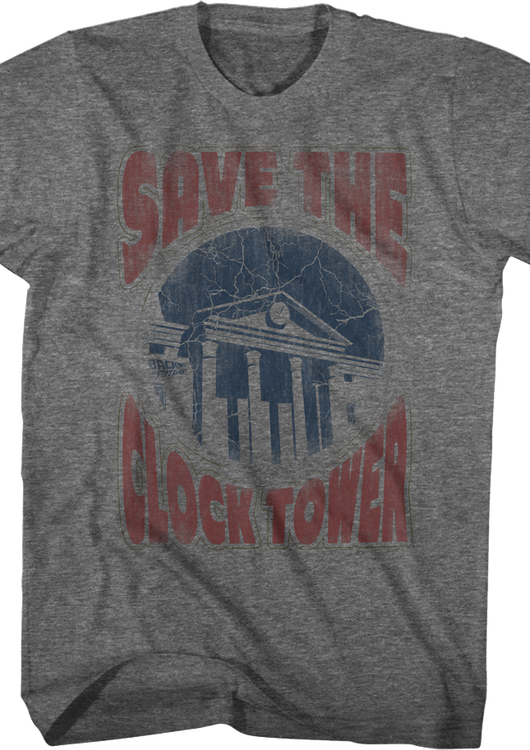 Distressed Save The Clock Tower Back To The Future Shirt - main product image