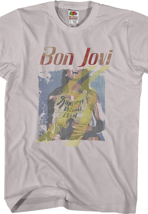 Distressed Slippery When Wet Bon Jovi T-Shirt