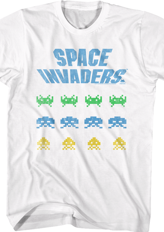 Distressed Space Invaders T-Shirt - main product image