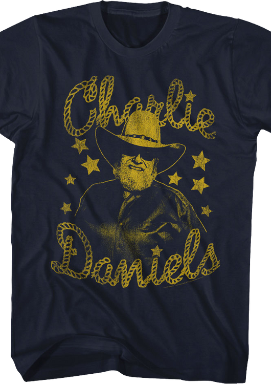 Distressed Stars Charlie Daniels T-Shirt - main product image