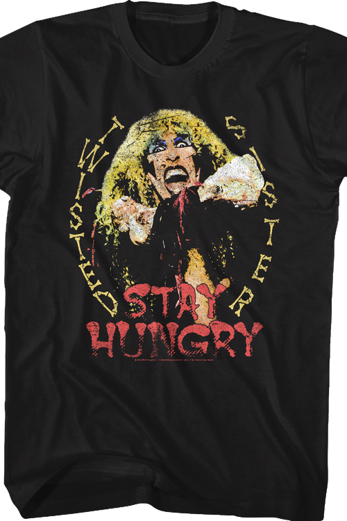 Distressed Stay Hungry Twisted Sister T-Shirtmain product image