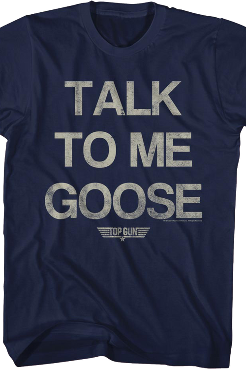 Distressed Talk To Me Goose Top Gun T-Shirt - main product image