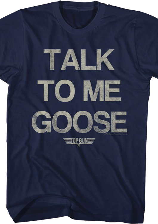 Distressed Talk To Me Goose Top Gun T-Shirt - main product image