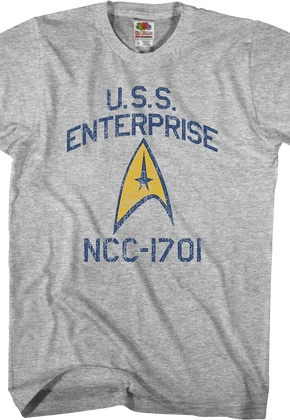 Distressed USS Enterprise Star Trek T-Shirt