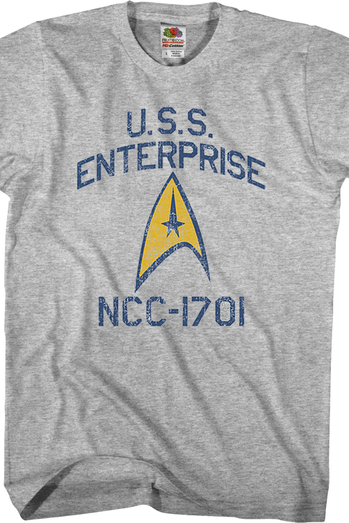 Distressed USS Enterprise Star Trek T-Shirt - main product image