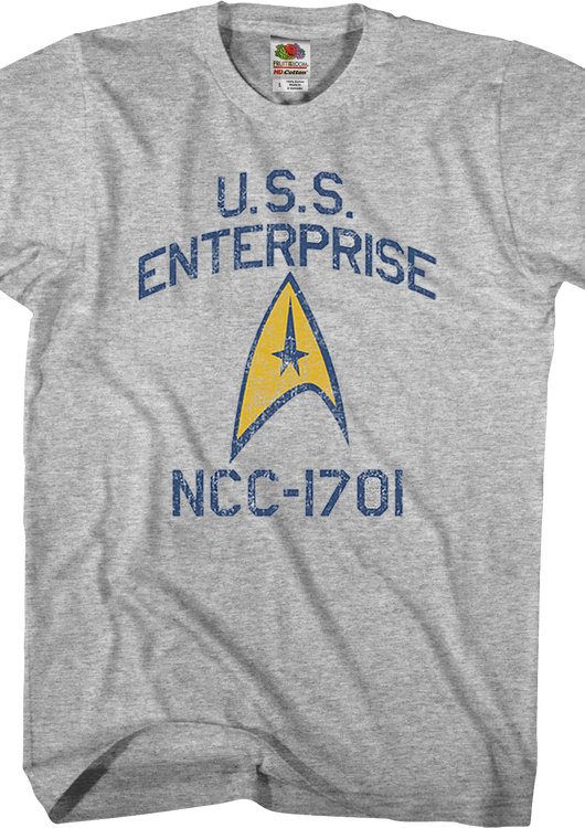 Distressed USS Enterprise Star Trek T-Shirt - main product image