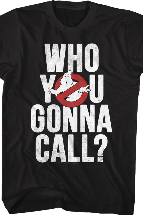 Distressed Who You Gonna Call Real Ghostbusters T-Shirt - main product image