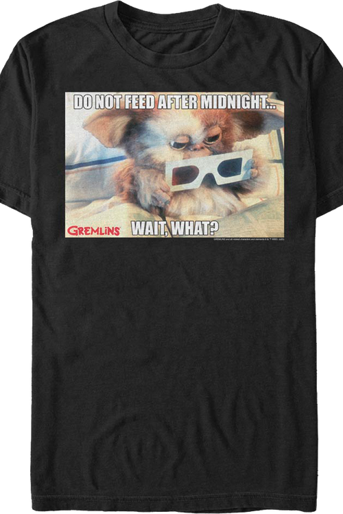 Do Not Feed After Midnight Meme Gremlins T-Shirtmain product image