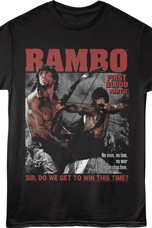Do We Get To Win This Time First Blood Part II Rambo T-Shirtmain product image