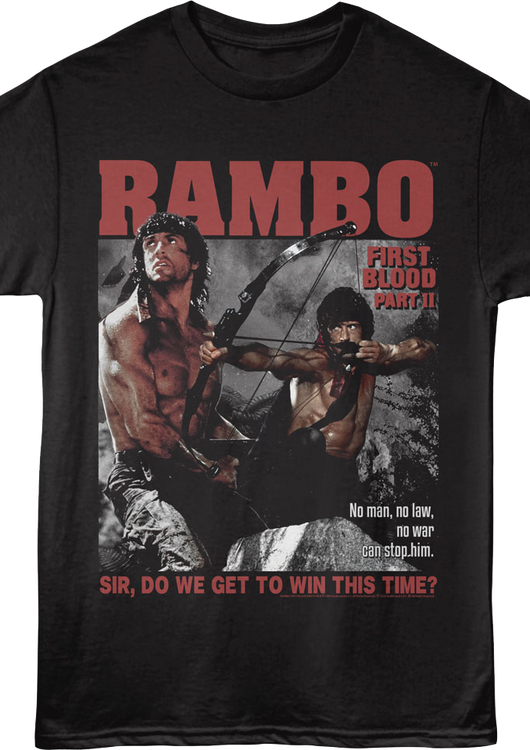 Do We Get To Win This Time First Blood Part II Rambo T-Shirt - main product image
