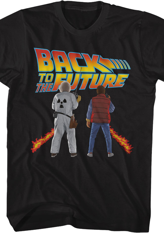Doc & Marty Fire Tracks Back To The Future T-Shirt - main product image