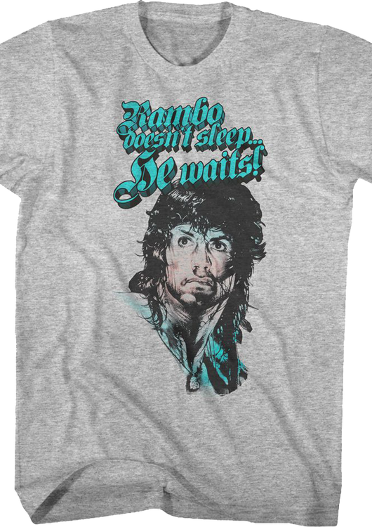Doesn't Sleep Rambo T-Shirt - main product image