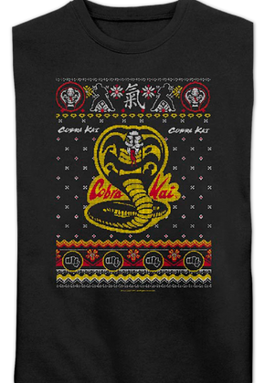 Dojo Logo Faux Ugly Christmas Sweater Cobra Kai Sweatshirt