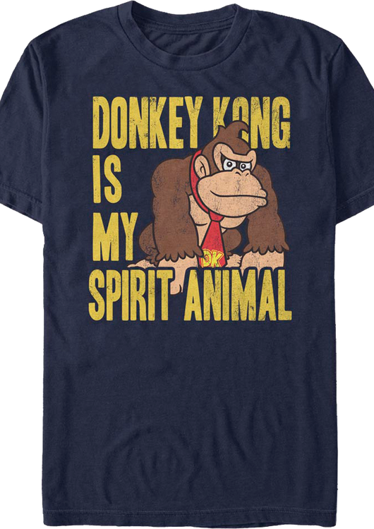 Donkey Kong Is My Spirit Animal Nintendo T-Shirt - main product image