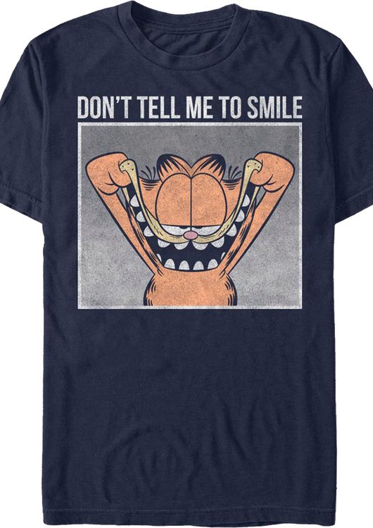 Don't Tell Me To Smile Garfield T-Shirt - main product image