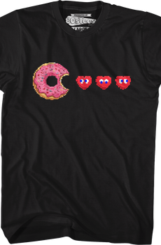 Donut Pac-Man Valentine T-Shirt