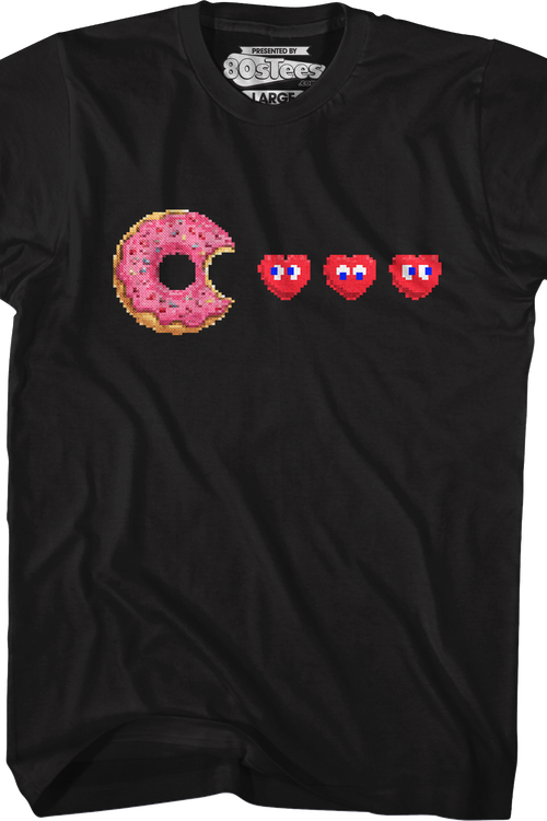 Donut Pac-Man Valentine T-Shirt - main product image