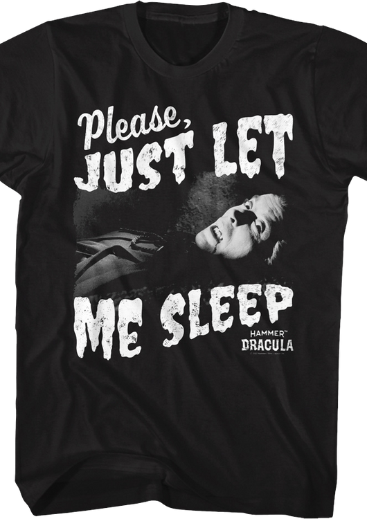 Dracula Please Just Let Me Sleep Hammer Films T-Shirt - main product image