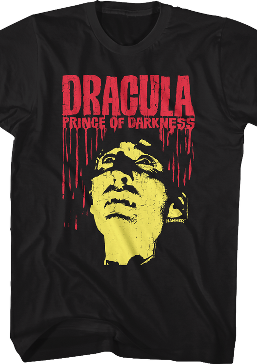 Dracula Prince Of Darkness Bloody Logo Hammer Films T-Shirt - main product image