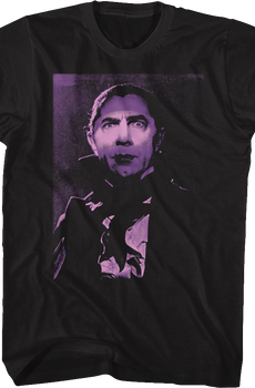 Dracula Purple Photo Bela Lugosi T-Shirt