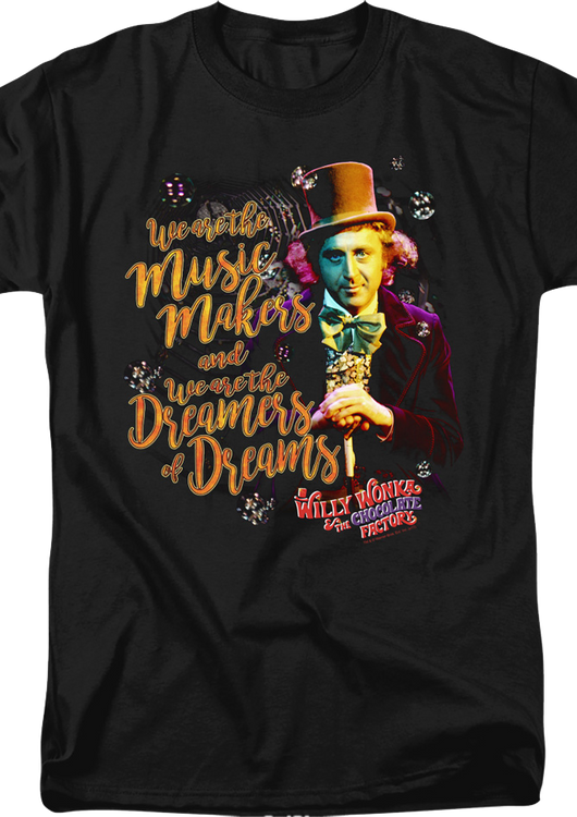 Dreamers Of Dreams Willy Wonka And The Chocolate Factory T-Shirt - main product image