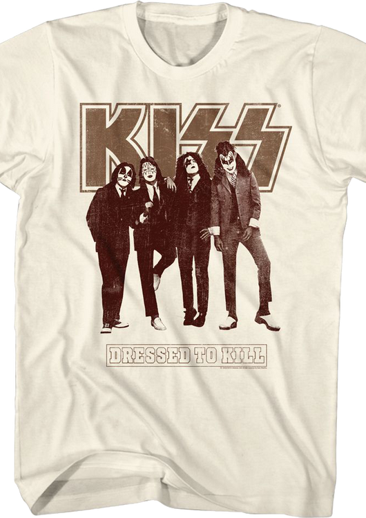Kiss - Dressed To Kill Photo Image T-Shirt - Black Kiss - Dressed To Kill Photo Image T-Shirt - Black