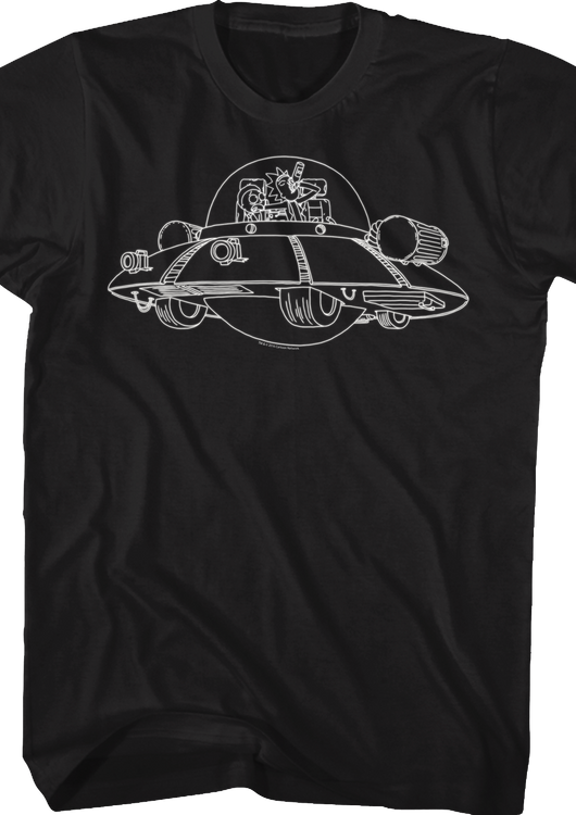 Space Cruiser Rick and Morty T-Shirt - main product image