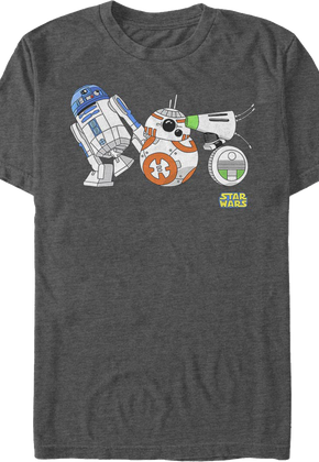 Droids R2-D2 BB-8 D-O Star Wars T-Shirt