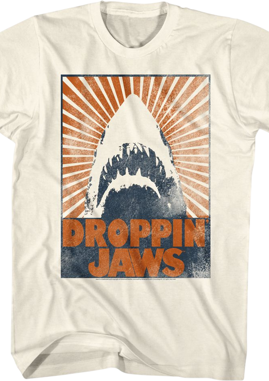Droppin' Jaws Retro Poster Jaws T-Shirt - main product image