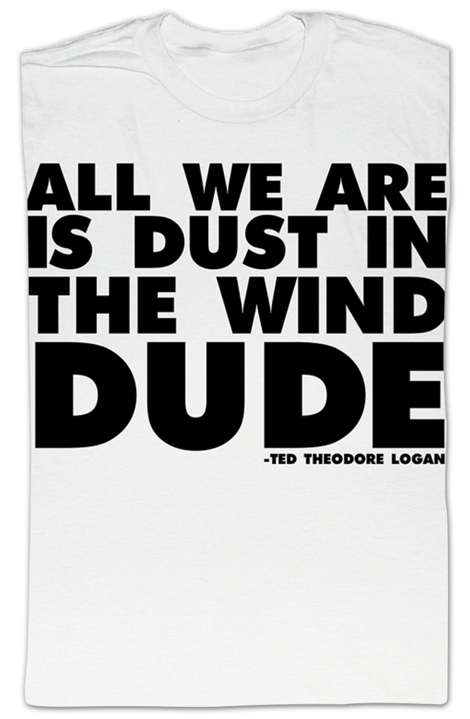 Dust In The Wind Dude Bill and Ted T-Shirt: Bill and Ted Mens T-Shirt