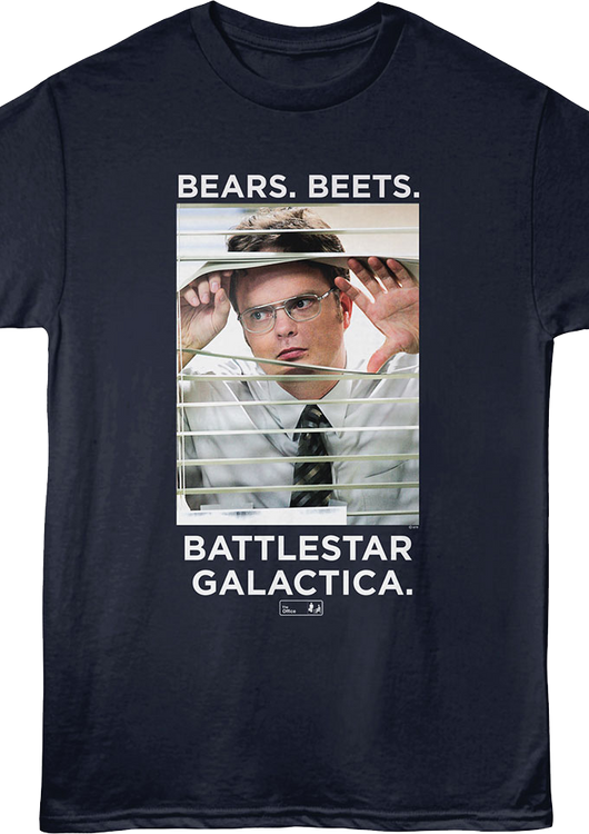 Dwight Schrute Bears Beets Battlestar Galactica The Office T-Shirt - main product image